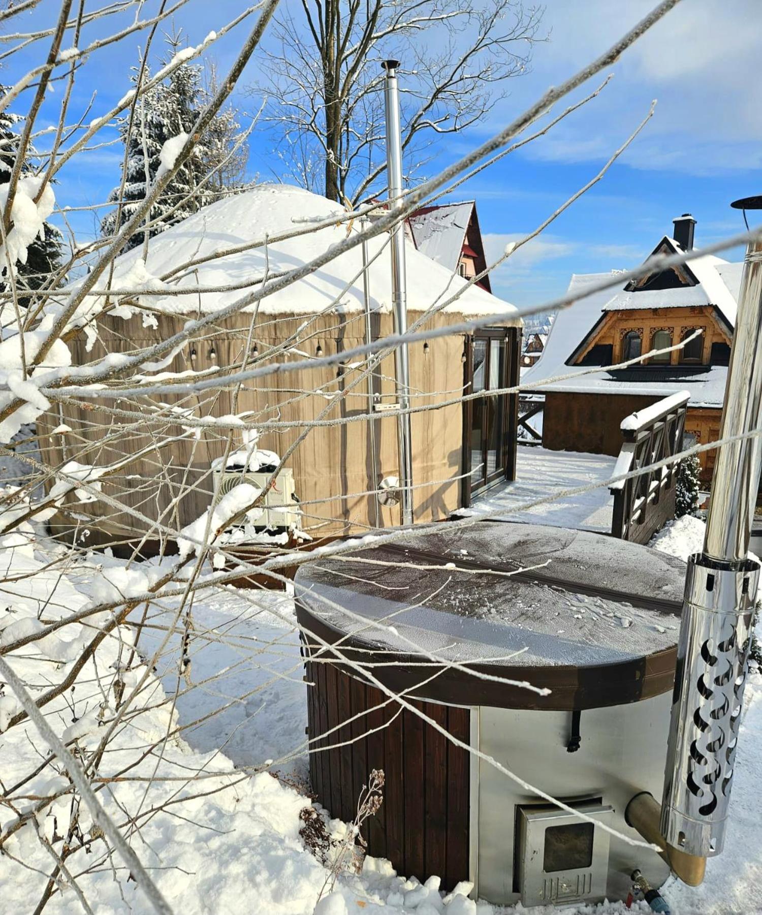 Jurta Na Wypasie - Luksusowy Namiot Z Widokiem Na Gory - Jacuzzi, Sauna, Split Ac, Private, Star View زاكوباني المظهر الخارجي الصورة